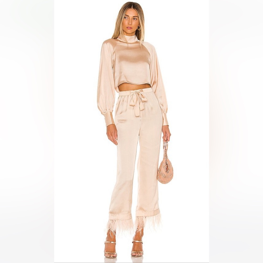Brand- L'Academie  The Joli Crop Top in Ivory Cream